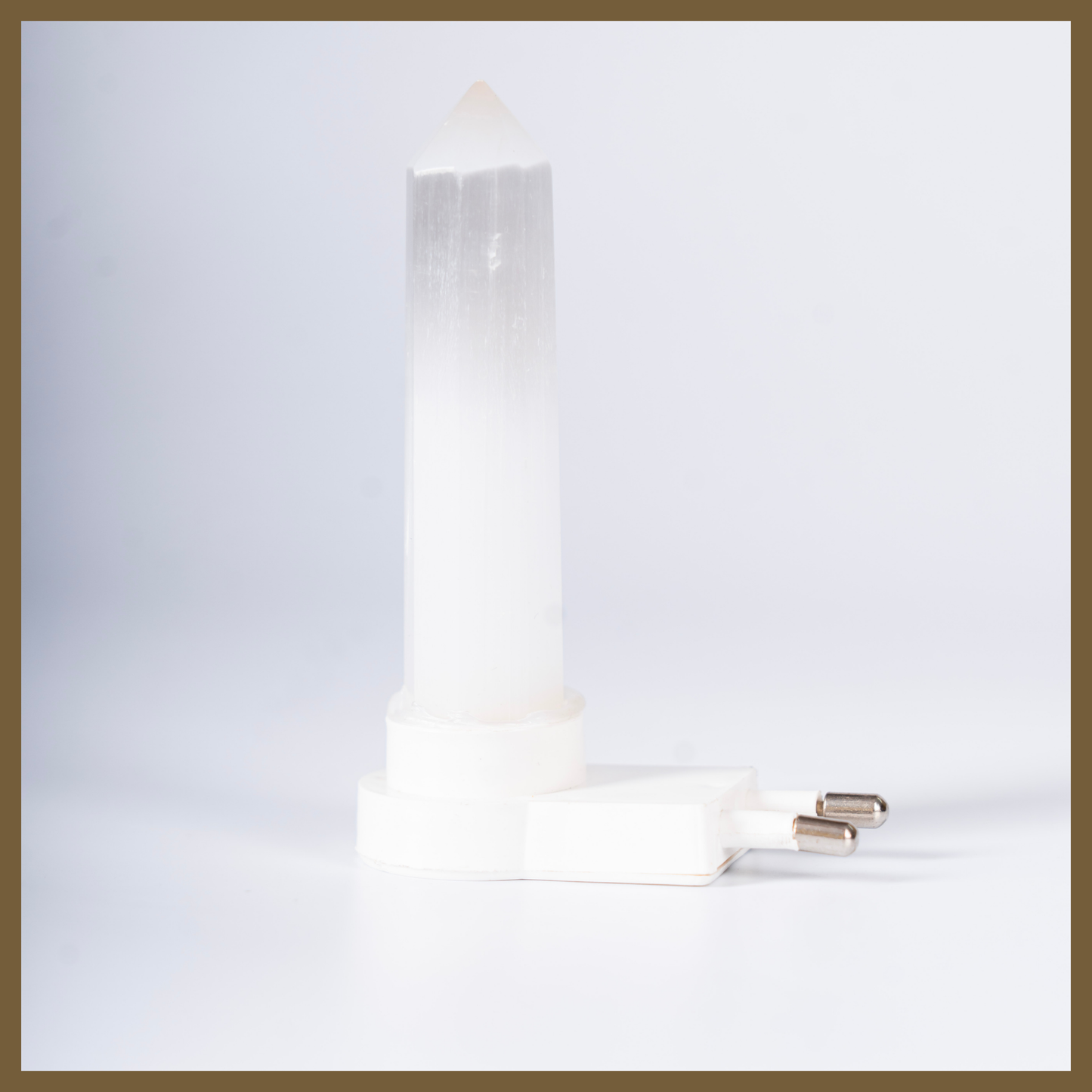 “Solar Glow” – Orange Selenite Lamp