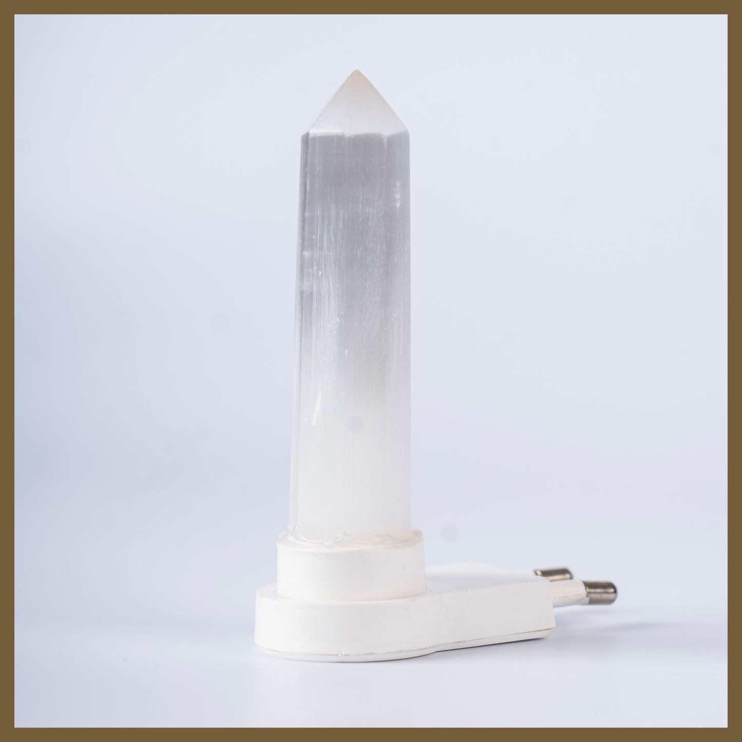 “Solar Glow” – Orange Selenite Lamp
