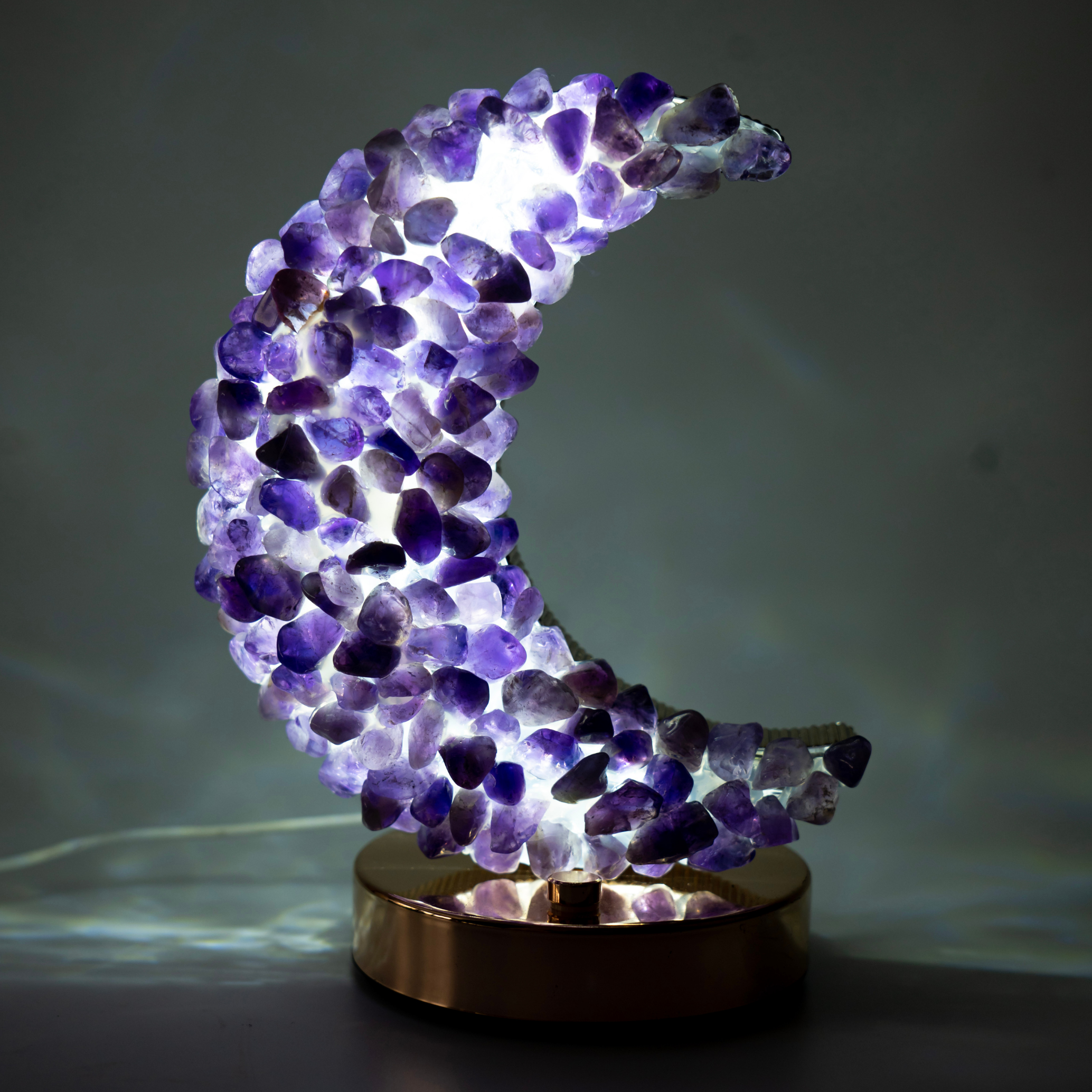 Amethyst Chand Lamp