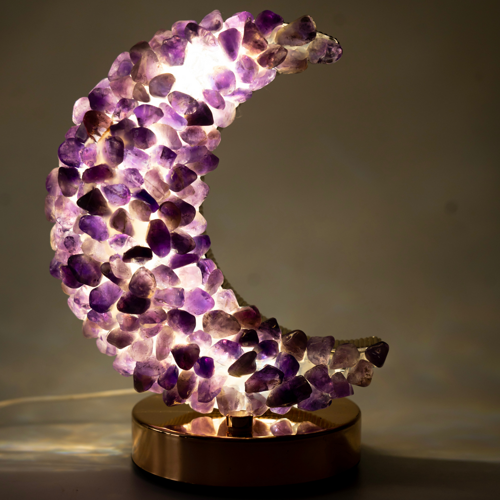 Amethyst Chand Lamp