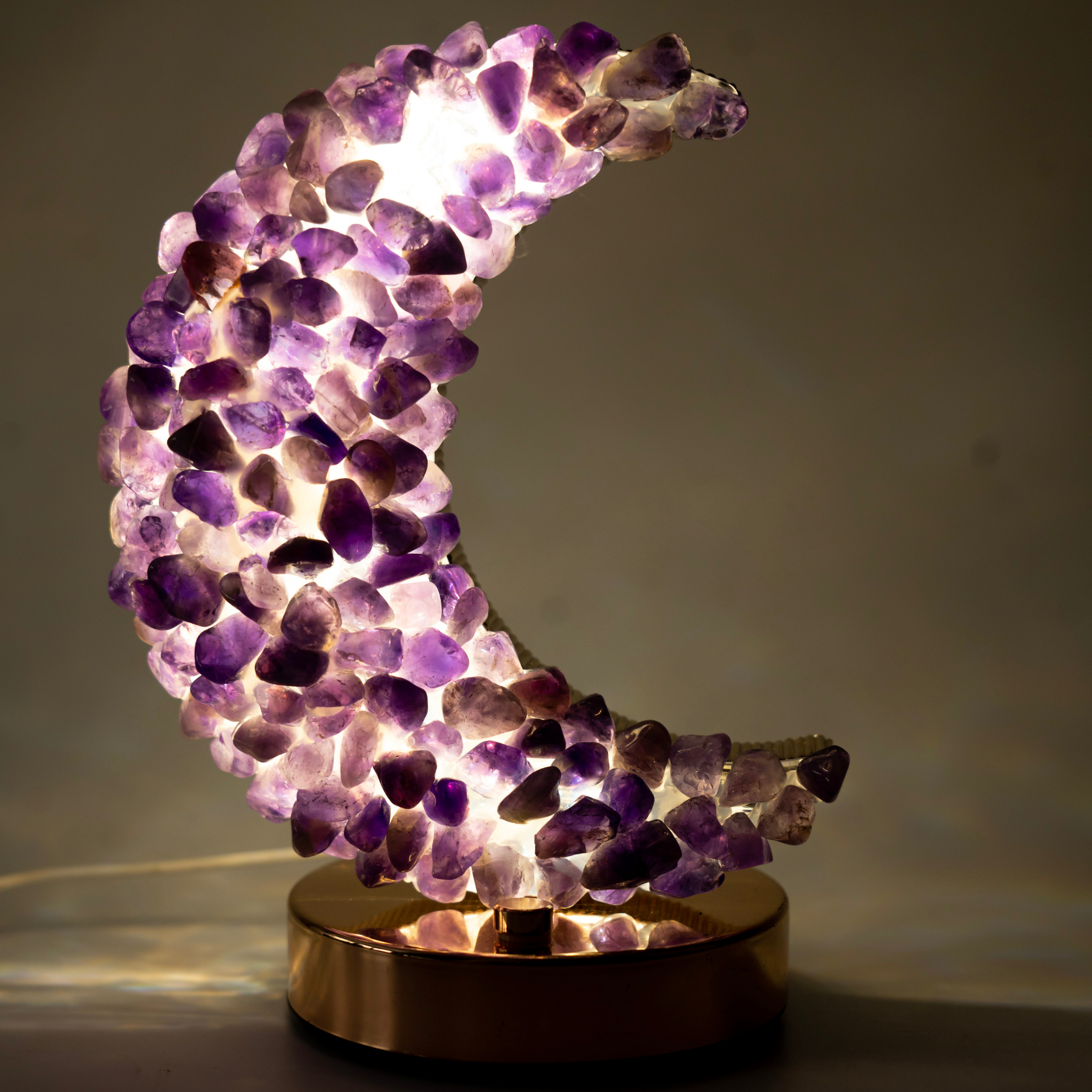 Amethyst Chand Lamp
